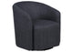 903223 Mossbrook Fabric Upholstered Swivel Accent Chair Anthracite