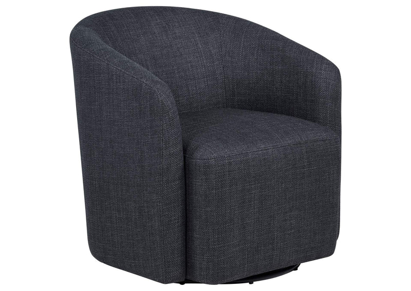 903223 Mossbrook Fabric Upholstered Swivel Accent Chair Anthracite
