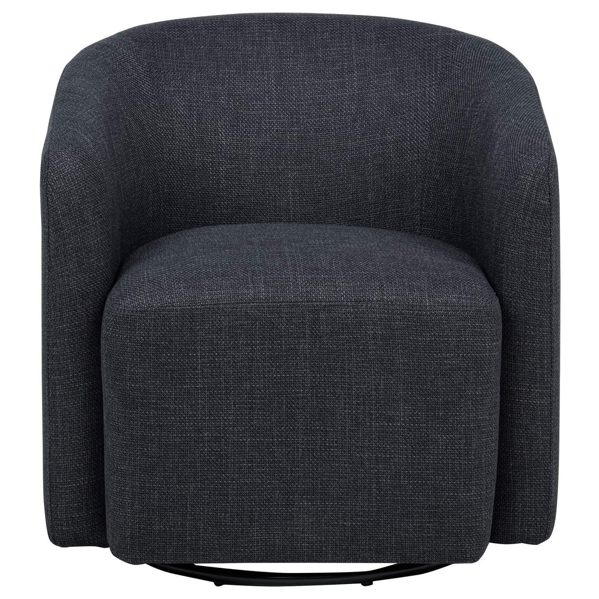 903223 Mossbrook Fabric Upholstered Swivel Accent Chair Anthracite