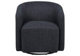 903223 Mossbrook Fabric Upholstered Swivel Accent Chair Anthracite