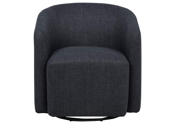 903223 Mossbrook Fabric Upholstered Swivel Accent Chair Anthracite