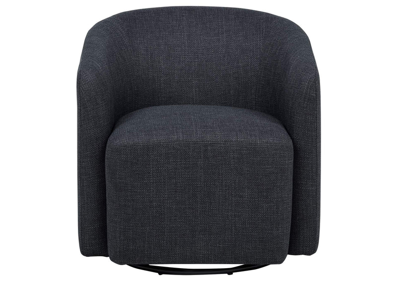 903223 Mossbrook Fabric Upholstered Swivel Accent Chair Anthracite