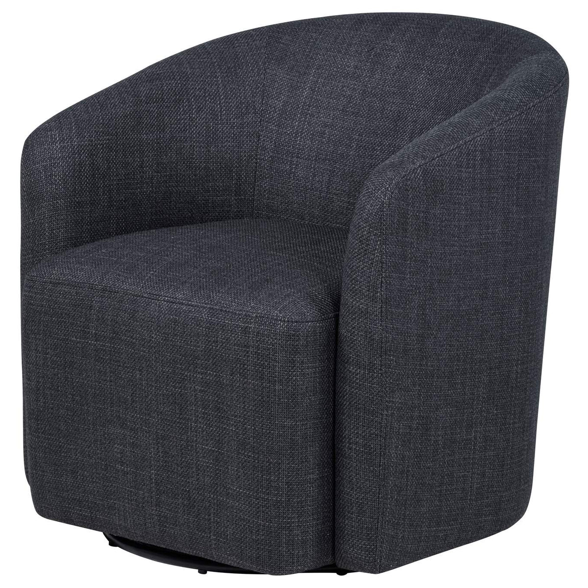 903223 Mossbrook Fabric Upholstered Swivel Accent Chair Anthracite