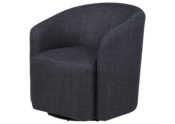 903223 Mossbrook Fabric Upholstered Swivel Accent Chair Anthracite