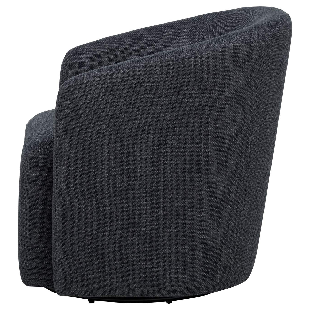 903223 Mossbrook Fabric Upholstered Swivel Accent Chair Anthracite