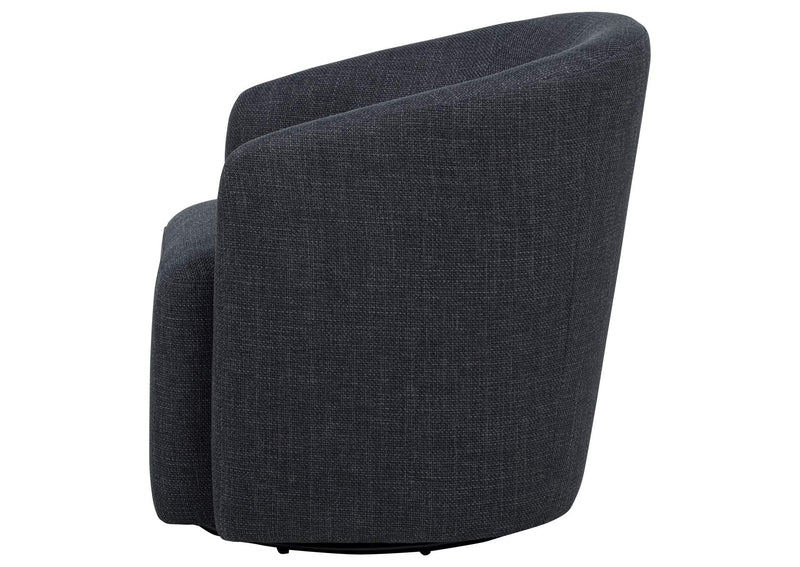 903223 Mossbrook Fabric Upholstered Swivel Accent Chair Anthracite