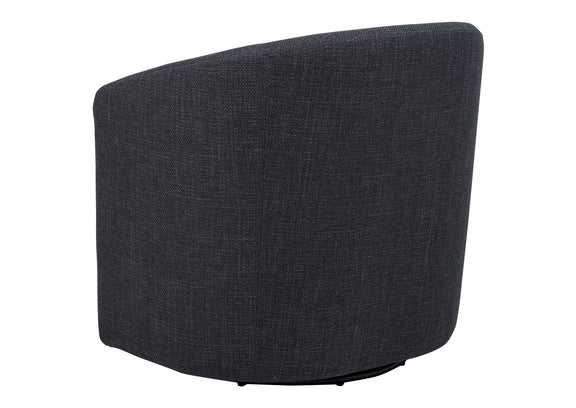 903223 Mossbrook Fabric Upholstered Swivel Accent Chair Anthracite