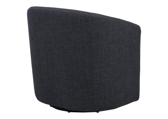 903223 Mossbrook Fabric Upholstered Swivel Accent Chair Anthracite
