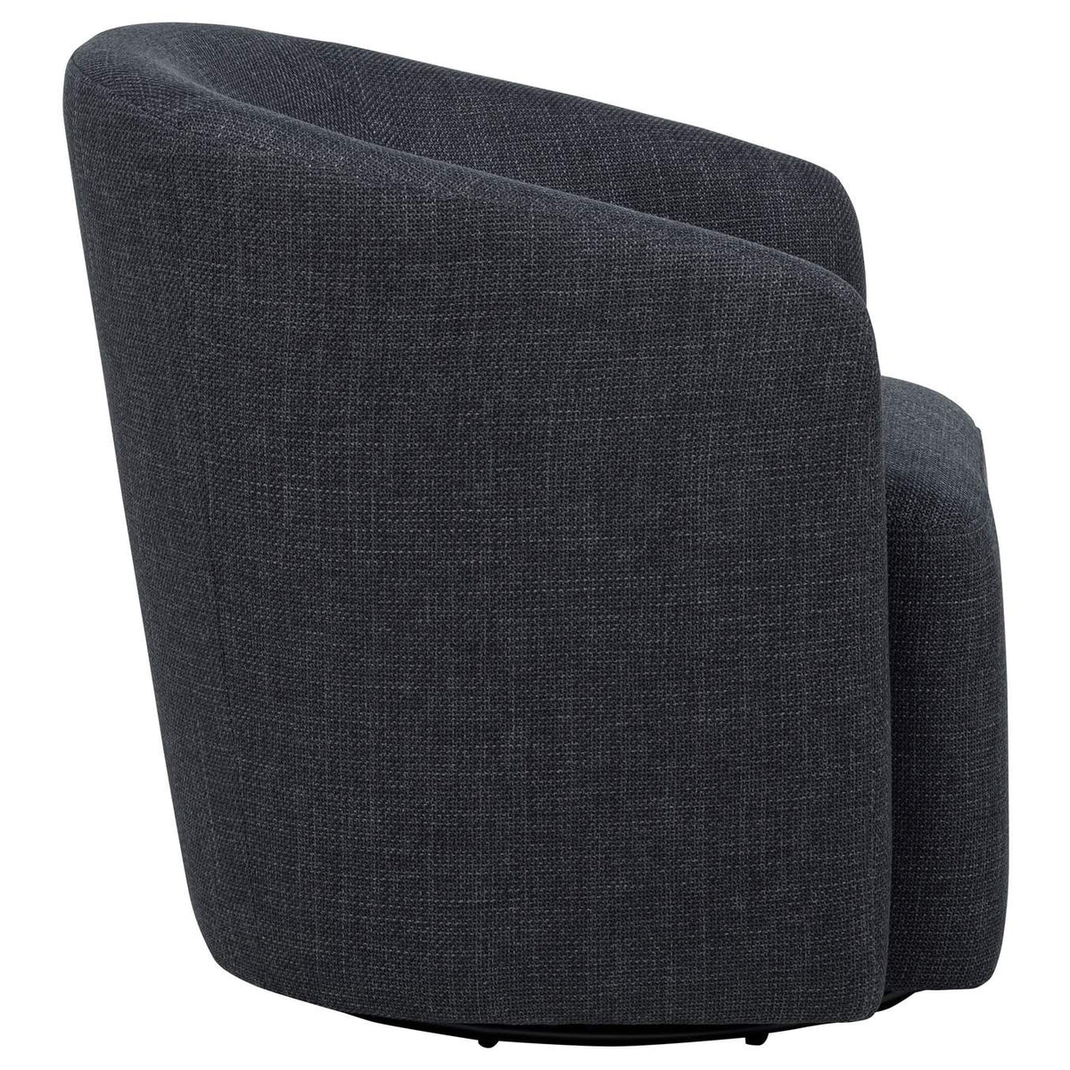 903223 Mossbrook Fabric Upholstered Swivel Accent Chair Anthracite