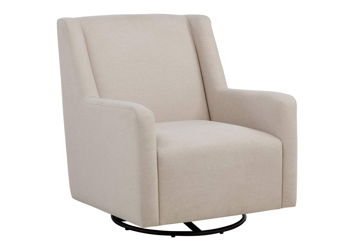 903930 Sorrel Fabric Upholstered Swivel Glider Arm Chair Latte