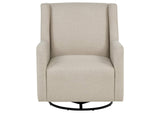 903930 Sorrel Fabric Upholstered Swivel Glider Arm Chair Latte