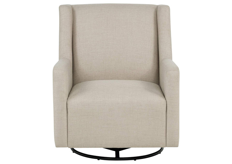 903930 Sorrel Fabric Upholstered Swivel Glider Arm Chair Latte