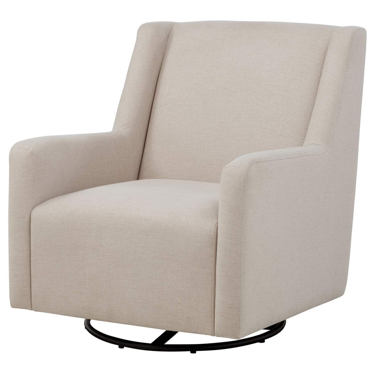903930 Sorrel Fabric Upholstered Swivel Glider Arm Chair Latte