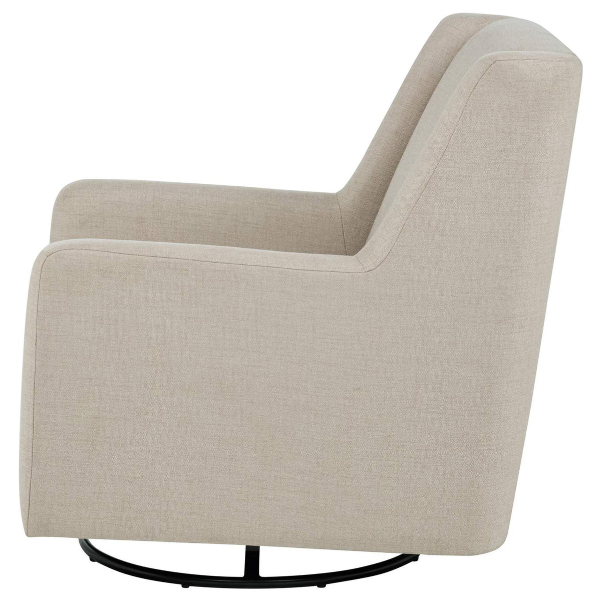 903930 Sorrel Fabric Upholstered Swivel Glider Arm Chair Latte
