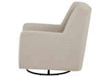 903930 Sorrel Fabric Upholstered Swivel Glider Arm Chair Latte