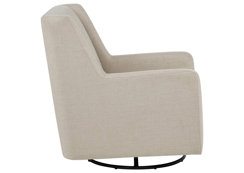 903930 Sorrel Fabric Upholstered Swivel Glider Arm Chair Latte