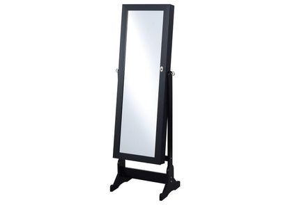 904039 Tutuola Cheval Mirror with Jewelry Storage Black