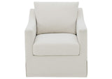 904133 Winter Upholstered Sloped Arm Accent Swivel Chair Beige