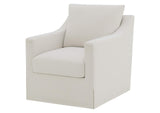 904133 Winter Upholstered Sloped Arm Accent Swivel Chair Beige