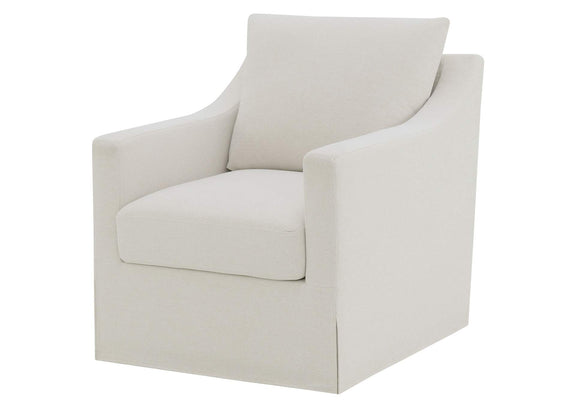 904133 Winter Upholstered Sloped Arm Accent Swivel Chair Beige