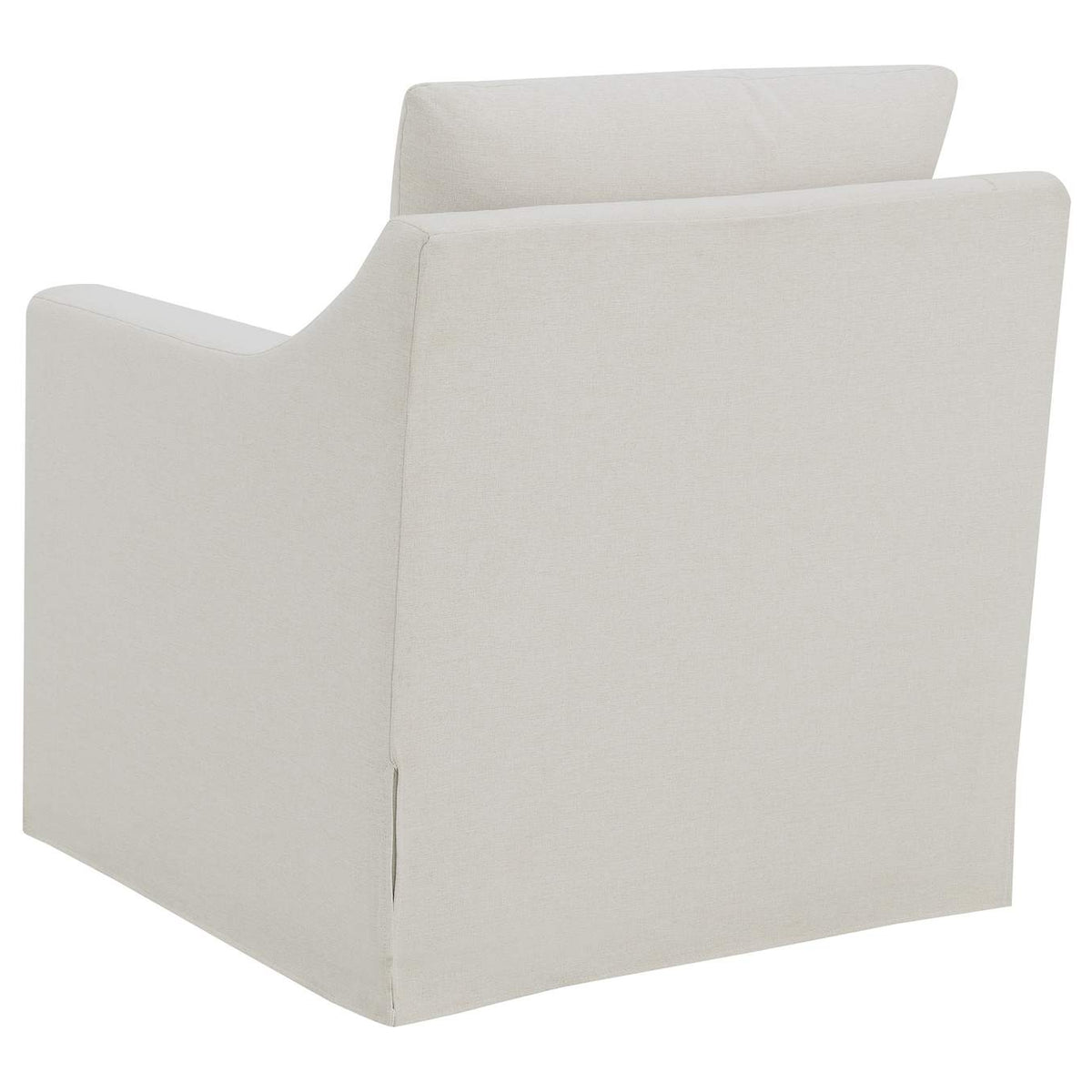 904133 Winter Upholstered Sloped Arm Accent Swivel Chair Beige