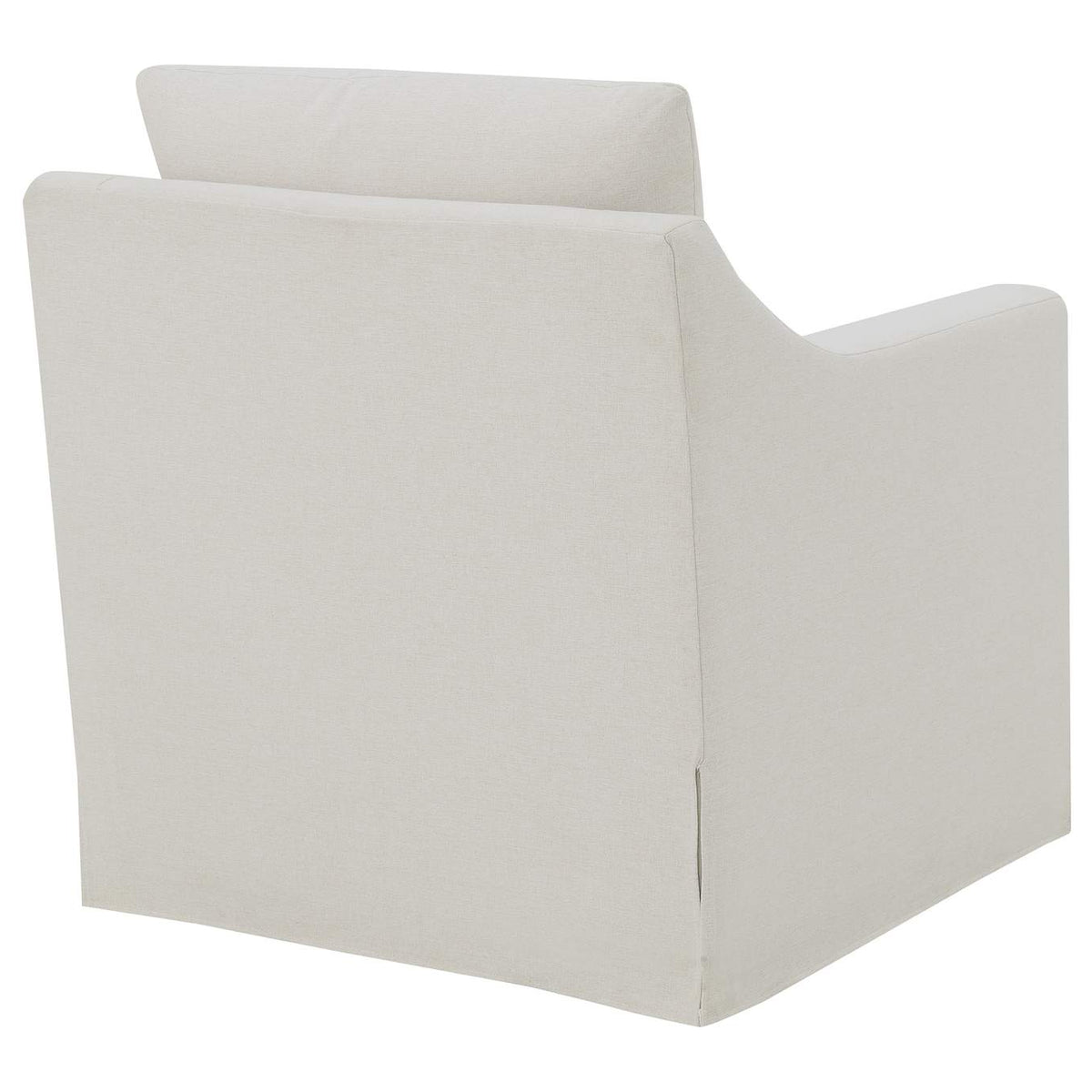 904133 Winter Upholstered Sloped Arm Accent Swivel Chair Beige