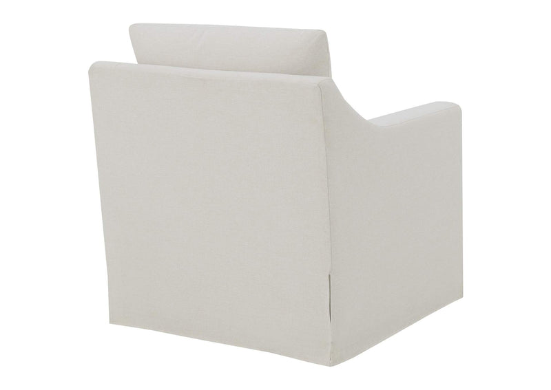 904133 Winter Upholstered Sloped Arm Accent Swivel Chair Beige