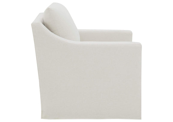 904133 Winter Upholstered Sloped Arm Accent Swivel Chair Beige