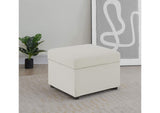 904134 Winter Upholstered Hydraulic Lift Top Storage Ottoman Beige