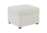 904134 Winter Upholstered Hydraulic Lift Top Storage Ottoman Beige