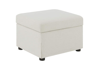 904134 Winter Upholstered Hydraulic Lift Top Storage Ottoman Beige