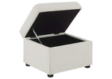 904134 Winter Upholstered Hydraulic Lift Top Storage Ottoman Beige