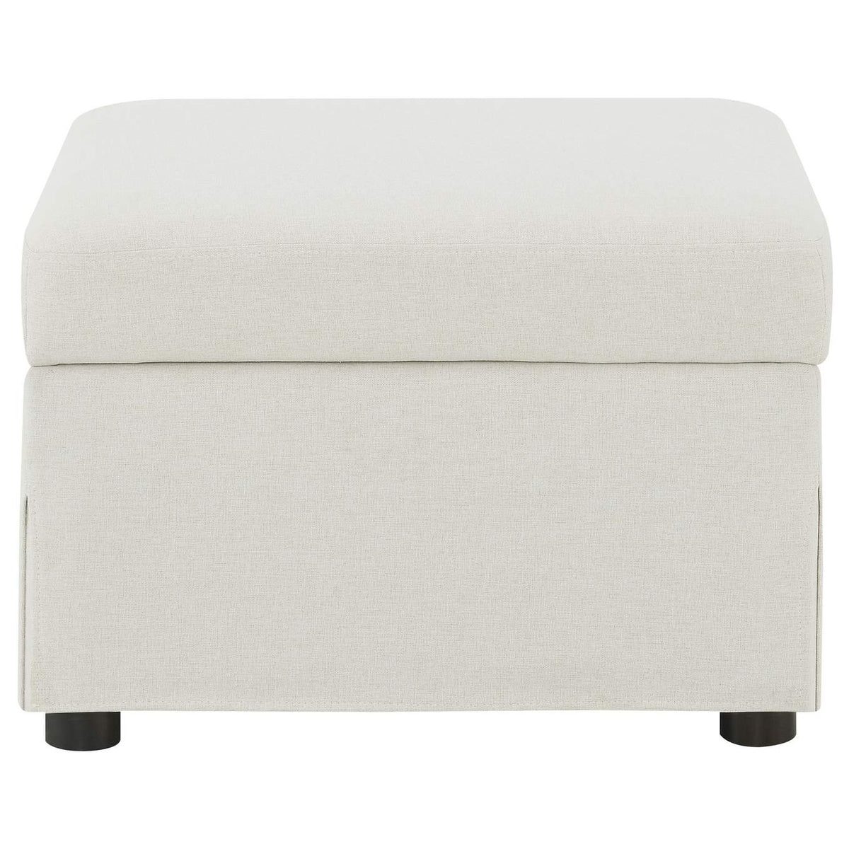 904134 Winter Upholstered Hydraulic Lift Top Storage Ottoman Beige
