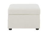 904134 Winter Upholstered Hydraulic Lift Top Storage Ottoman Beige