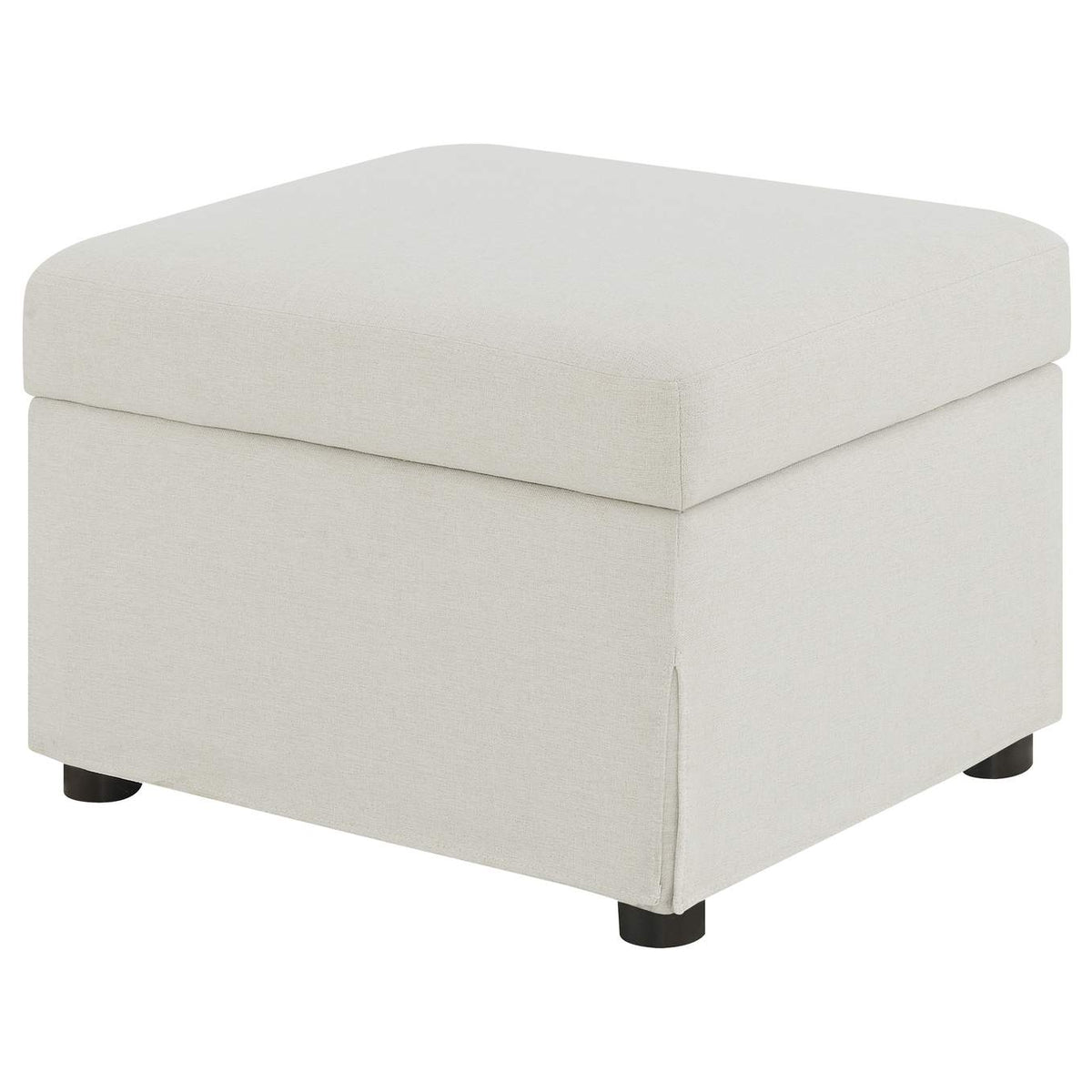 904134 Winter Upholstered Hydraulic Lift Top Storage Ottoman Beige