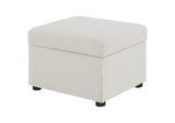904134 Winter Upholstered Hydraulic Lift Top Storage Ottoman Beige