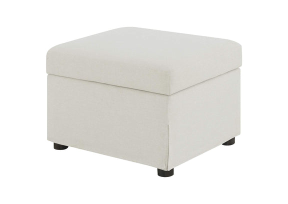 904134 Winter Upholstered Hydraulic Lift Top Storage Ottoman Beige