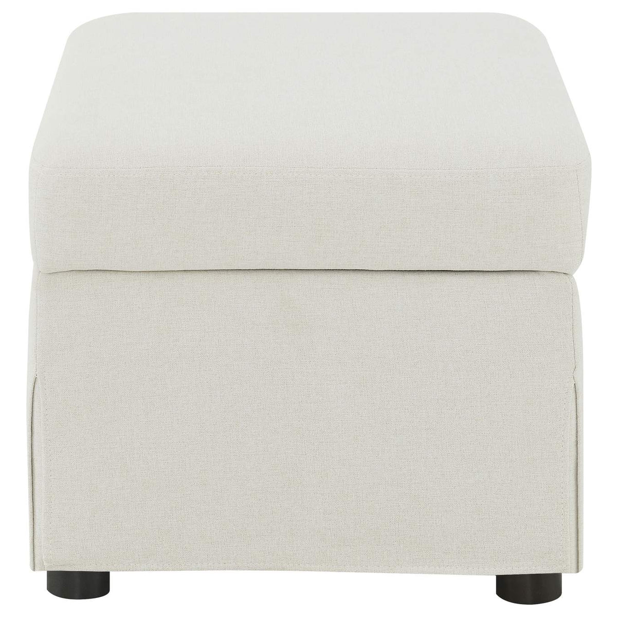 904134 Winter Upholstered Hydraulic Lift Top Storage Ottoman Beige