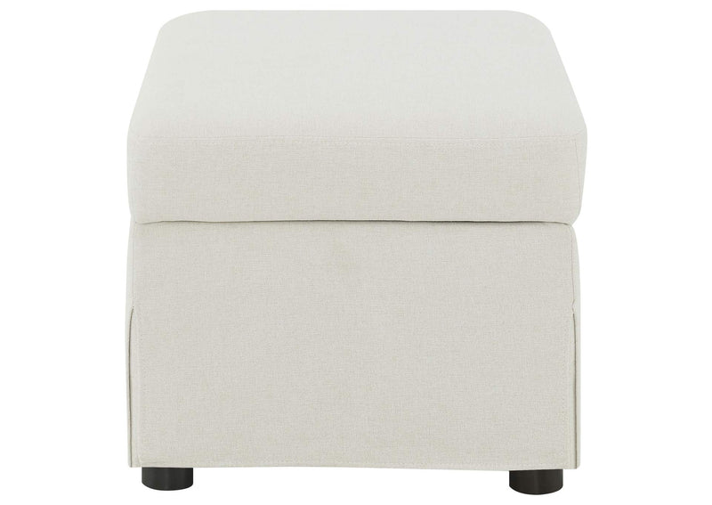 904134 Winter Upholstered Hydraulic Lift Top Storage Ottoman Beige