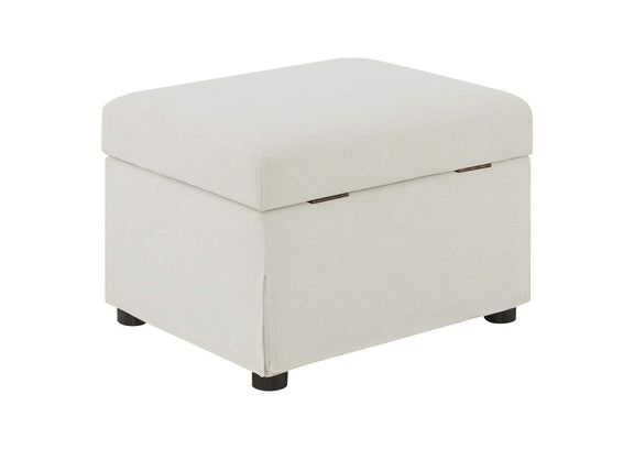 904134 Winter Upholstered Hydraulic Lift Top Storage Ottoman Beige