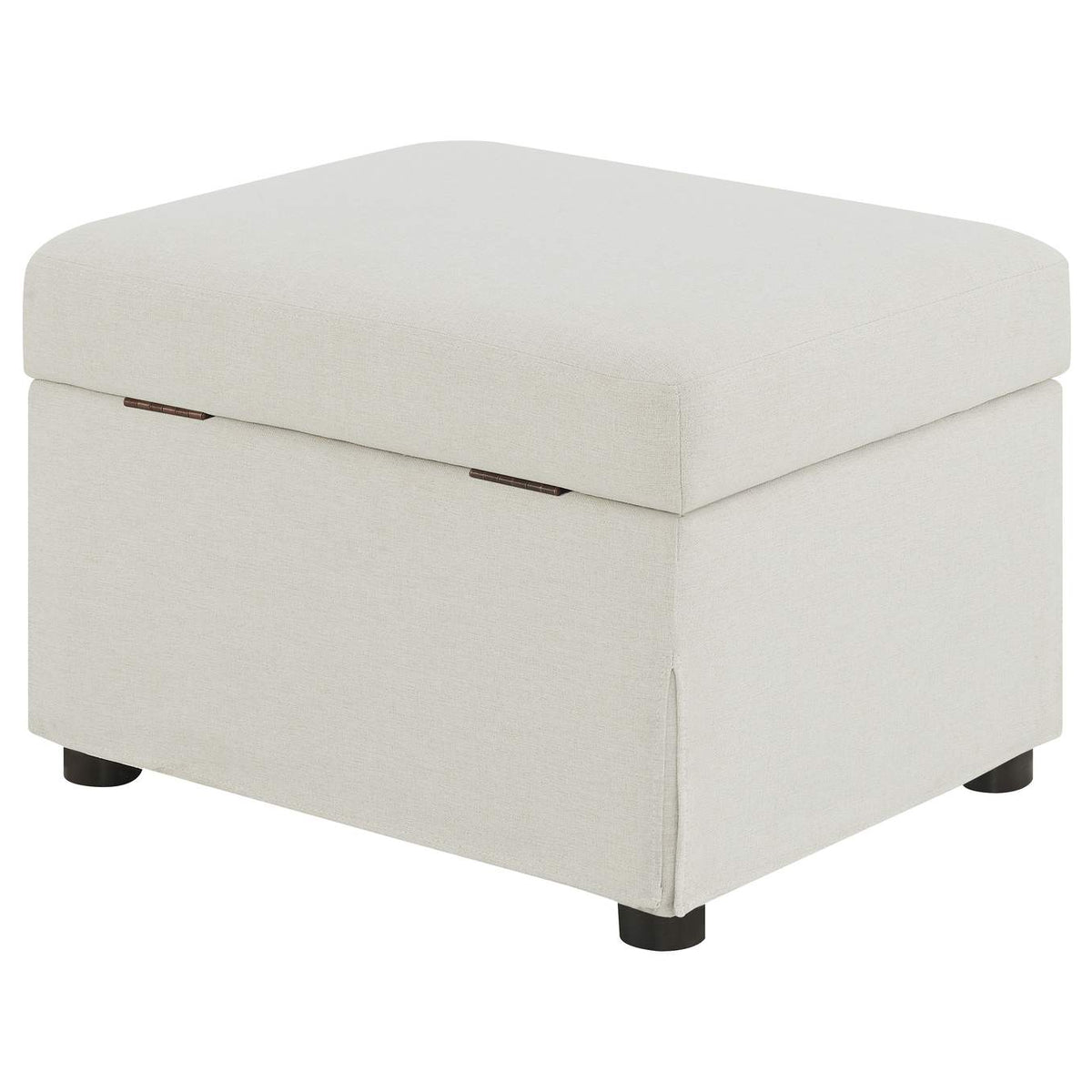 904134 Winter Upholstered Hydraulic Lift Top Storage Ottoman Beige