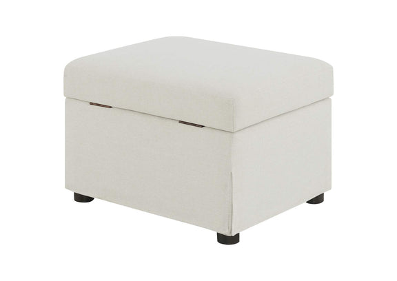 904134 Winter Upholstered Hydraulic Lift Top Storage Ottoman Beige