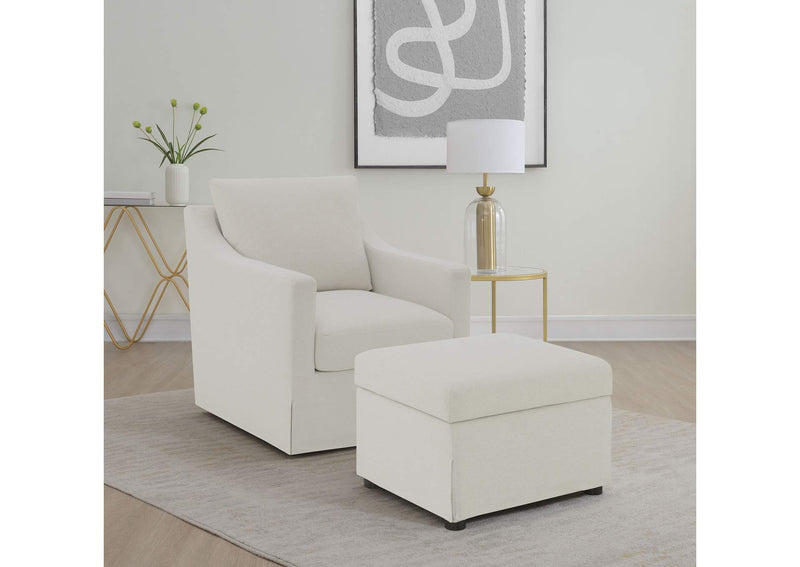 904134 Winter Upholstered Hydraulic Lift Top Storage Ottoman Beige