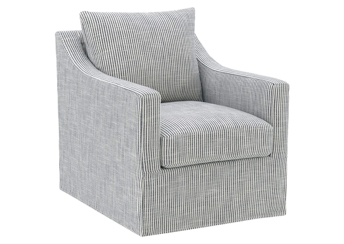 904137 Winter Upholstered Sloped Arm Accent Swivel Chair Grey