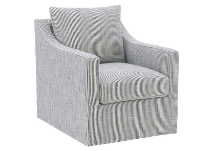 904137 Winter Upholstered Sloped Arm Accent Swivel Chair Grey