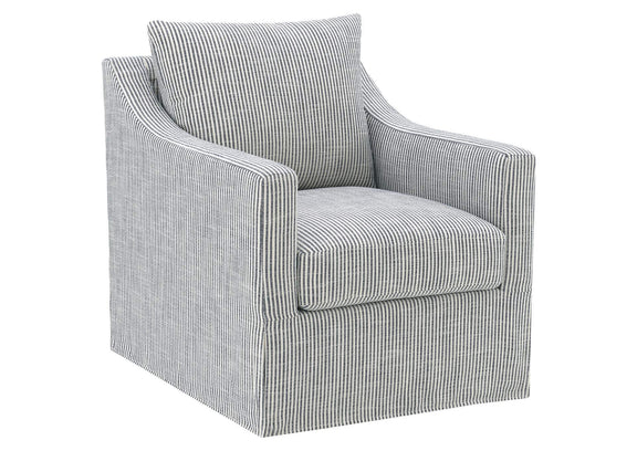 904137 Winter Upholstered Sloped Arm Accent Swivel Chair Grey