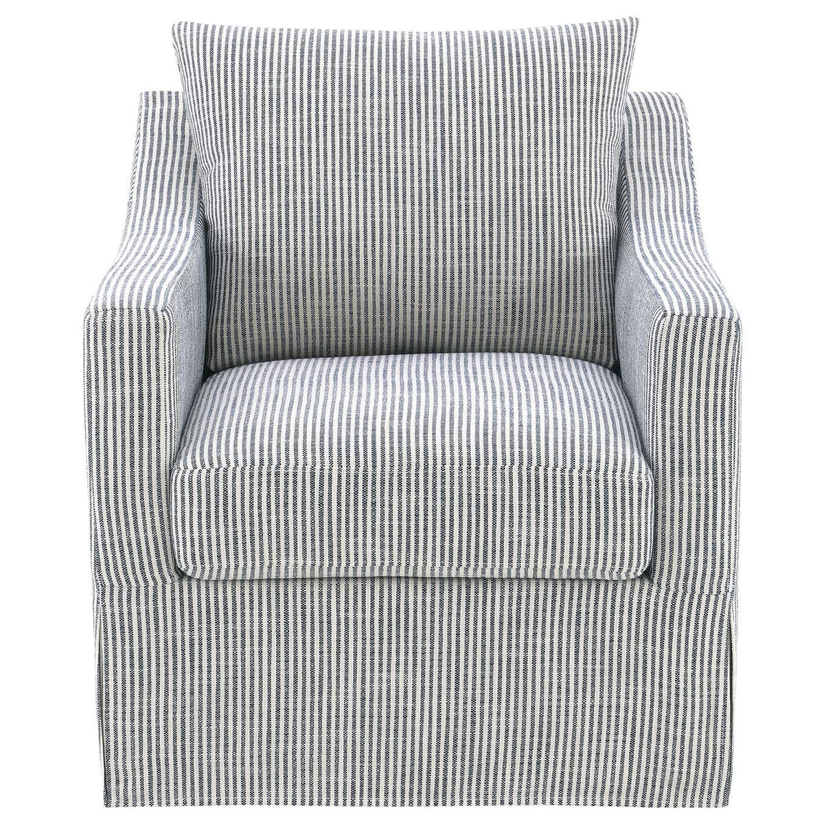 904137 Winter Upholstered Sloped Arm Accent Swivel Chair Grey