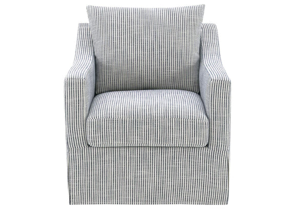 904137 Winter Upholstered Sloped Arm Accent Swivel Chair Grey