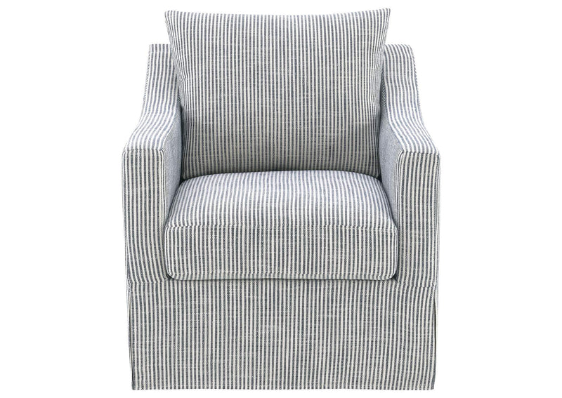 904137 Winter Upholstered Sloped Arm Accent Swivel Chair Grey