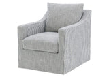 904137 Winter Upholstered Sloped Arm Accent Swivel Chair Grey